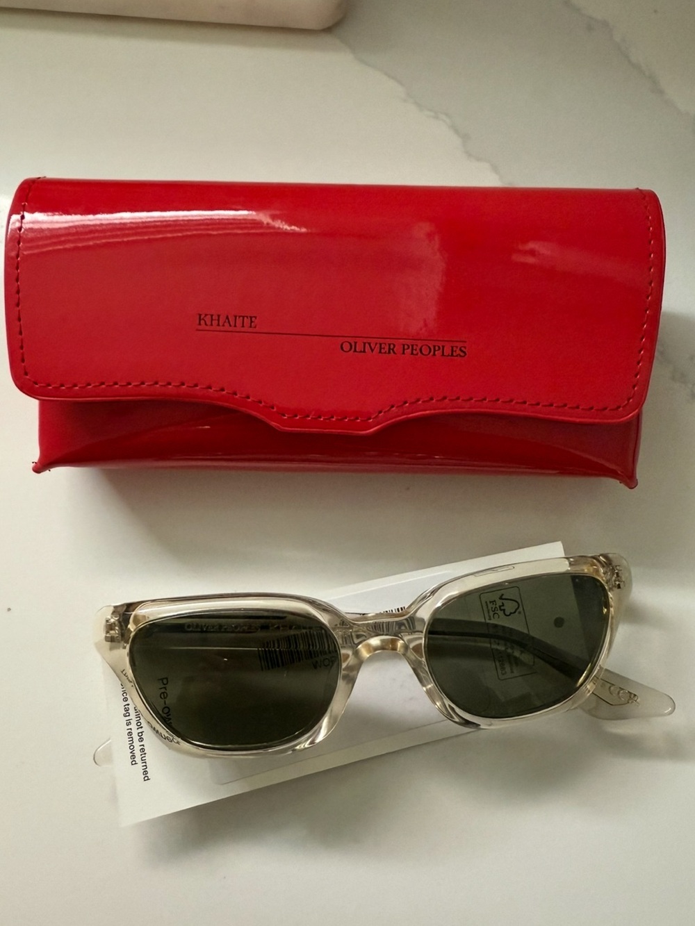 KHAITE x Oliver Peoples 1983C Sunglasses in Buff Acetate - Picture 6 of 8